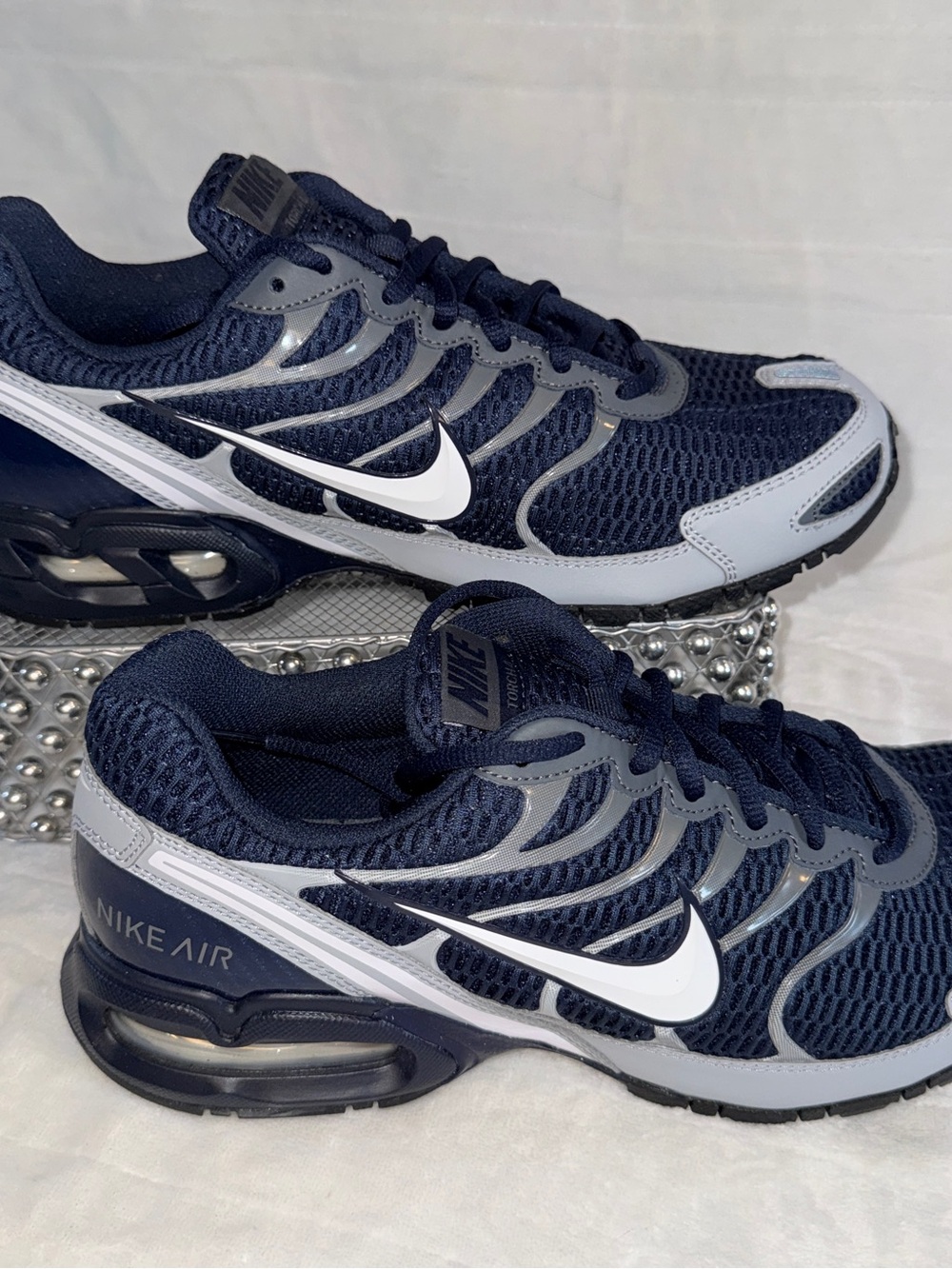 Nike Men's 11 Navy & Grey Air Max Torch 4 Running Sneaker BNIB Style: 343846-411 - Picture 4 of 12